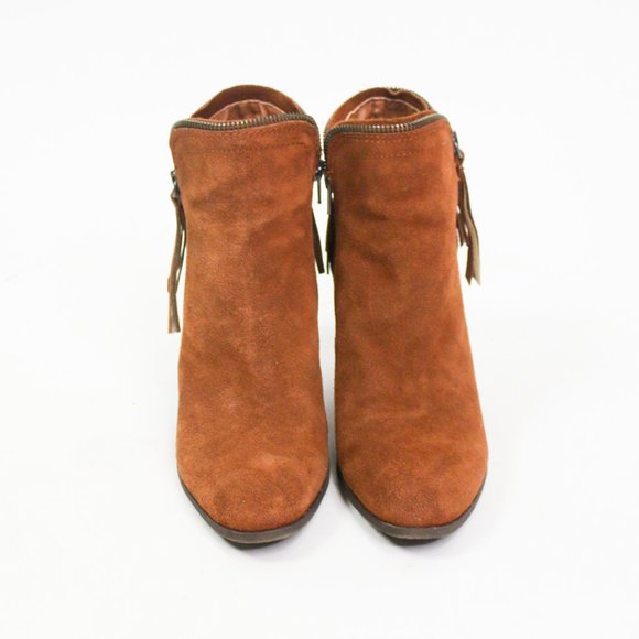 Dolce Vita Size 8.5 Hiro Fringe Suede Bootie Boots Shoes Boho Western Festival - Picture 3 of 7